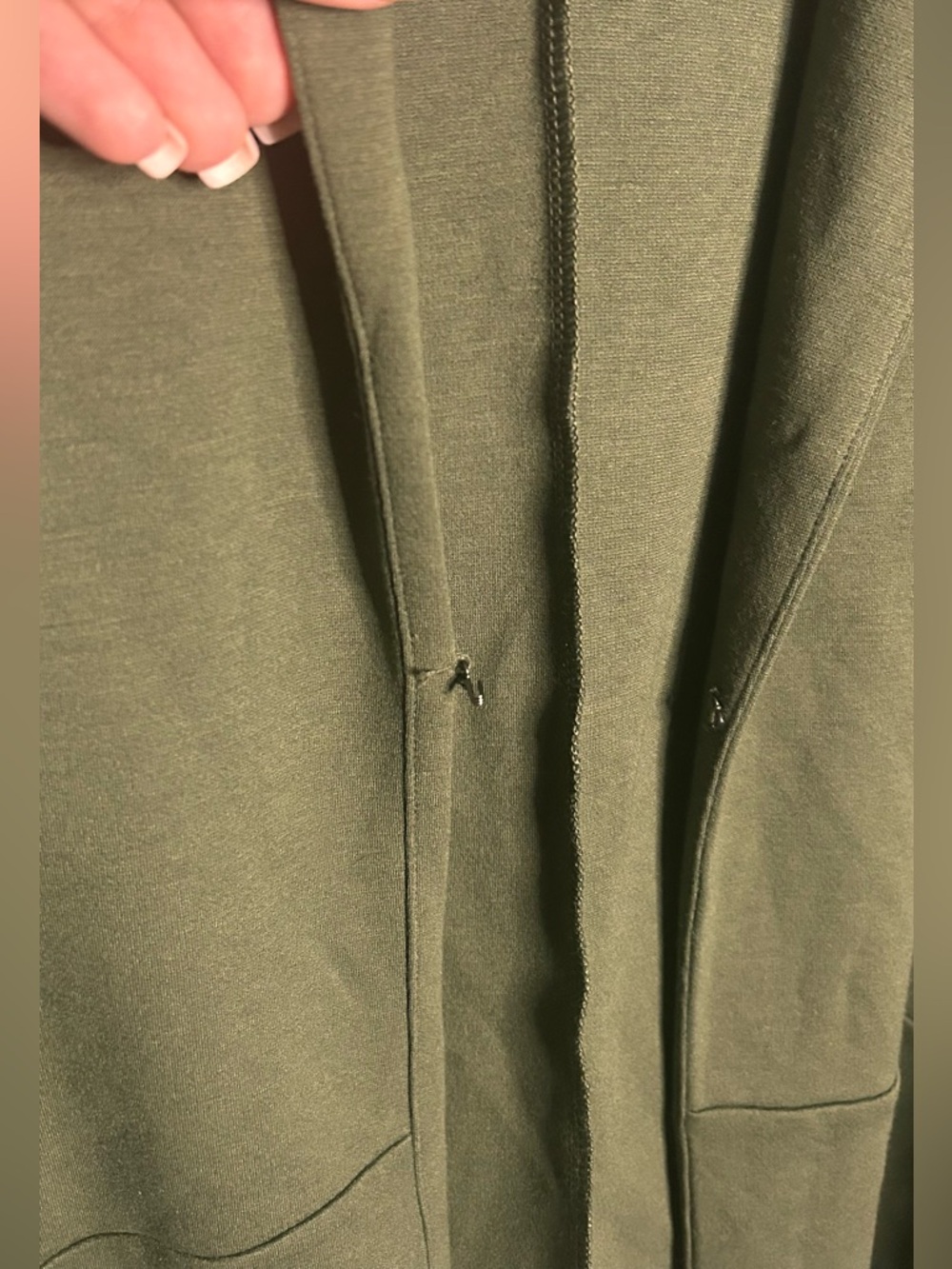 Fruit Of The Loom "Seek No Further" Women's Ponte Green Cardigan Size Large - Picture 4 of 6